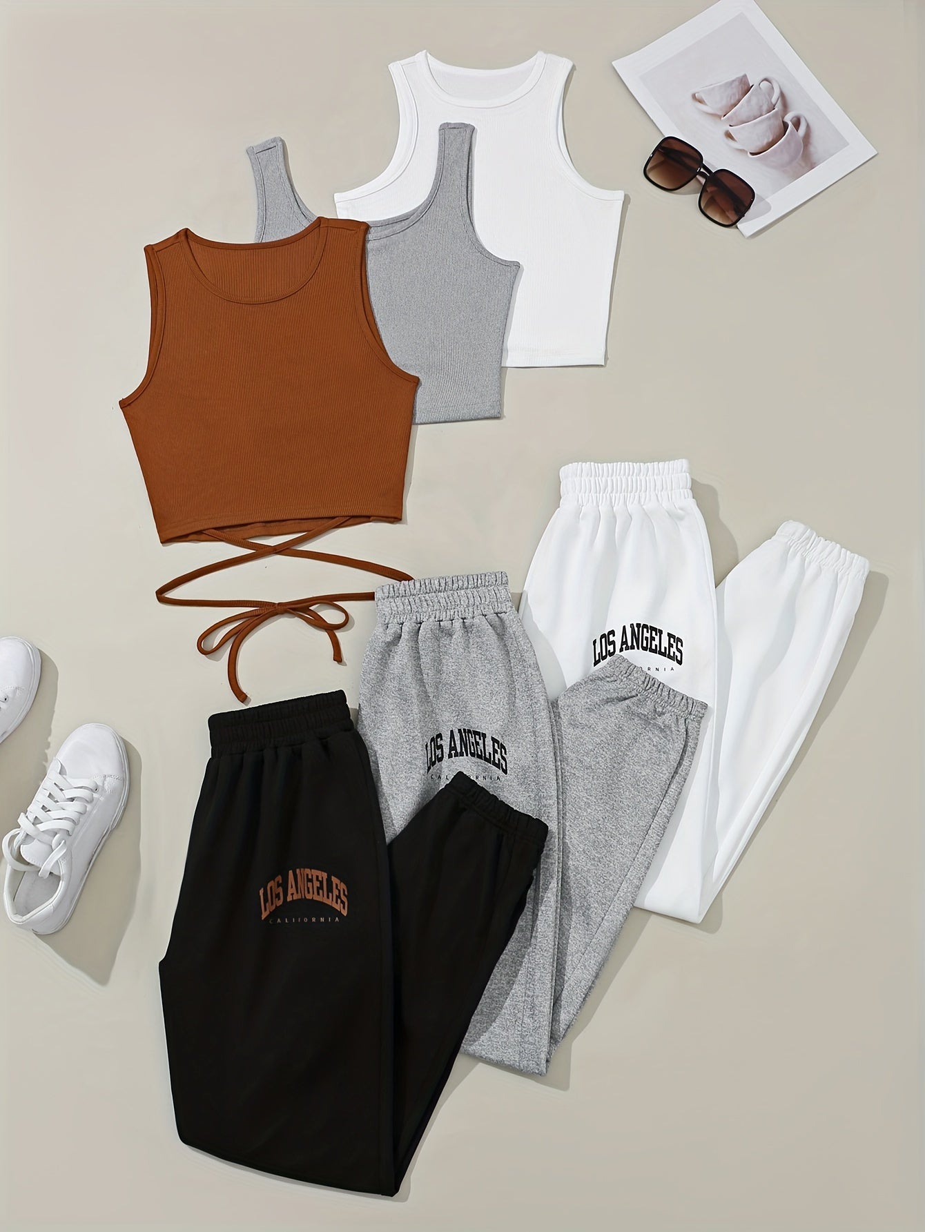 3pcs Set of Different Styles of Vest and Pants
